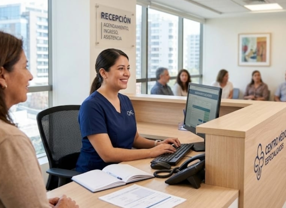 Recepcionista para Centro Médico de Especialidades