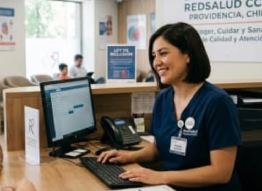 Recepcionista para Centros Médicos y Dentales RedSalud CChC